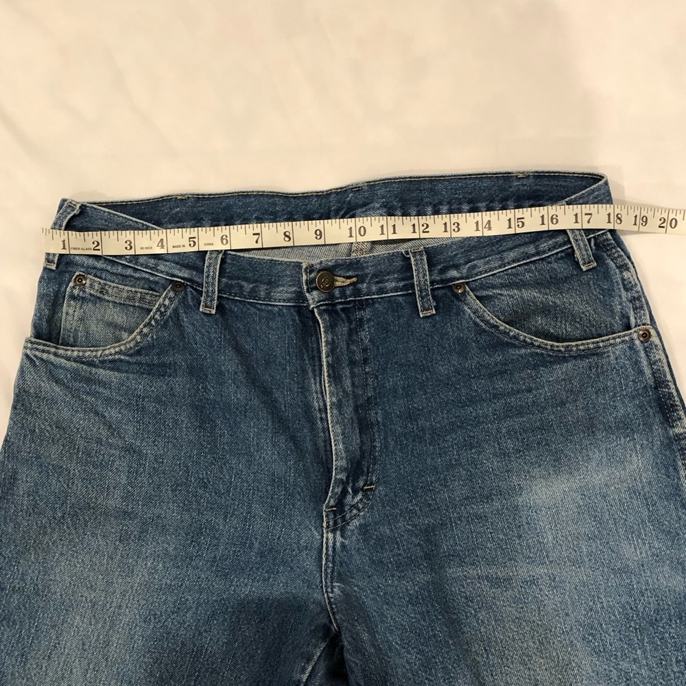 vtg DICKIES Distressed Denim Carpenter Baggy Jeans 34x32 workwear skater 90s 00s - Picture 9 of 10